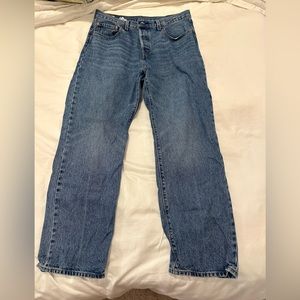 Levi’s 501 High Rise Straight Leg Jeans Medium Wash